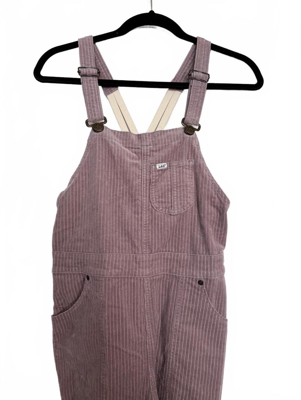 Rare Vintage Flare Leg Corduroy Overalls in Dusty Mauve